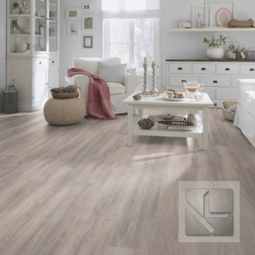 Кварц вінілова плитка для підлоги Wineo 400 DB Wood XL Limed Oak Silver DB301WXL